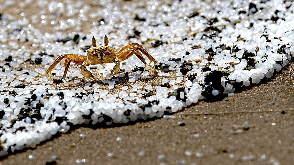 Schiff verliert Tonnen von Plastik